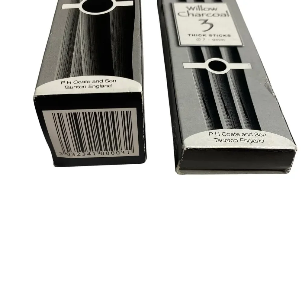 Coates Willow Charcoal Sticks Bundle 4-Extra Thick & 3-Thick Art Set England NIB